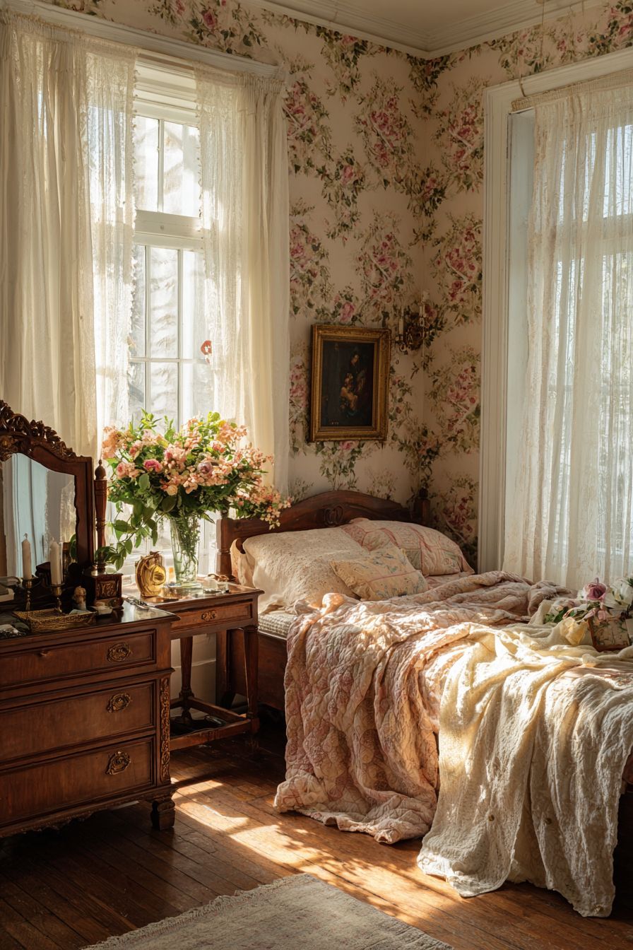Incorporate Floral Wallpaper Patterns