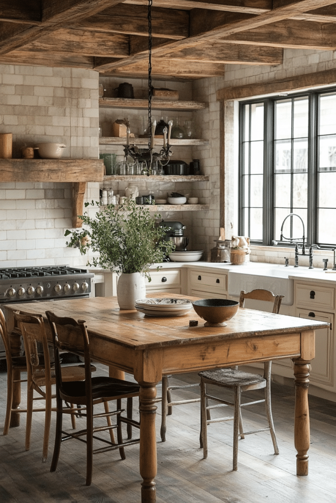 Cozy Rustic Farmhouse: Antique Kitchen Inspirations