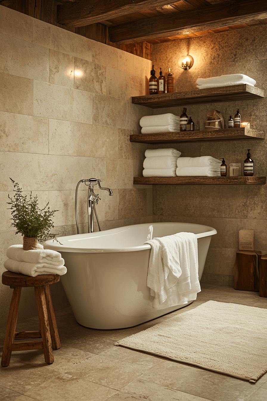 Luxurious compact bathroom design