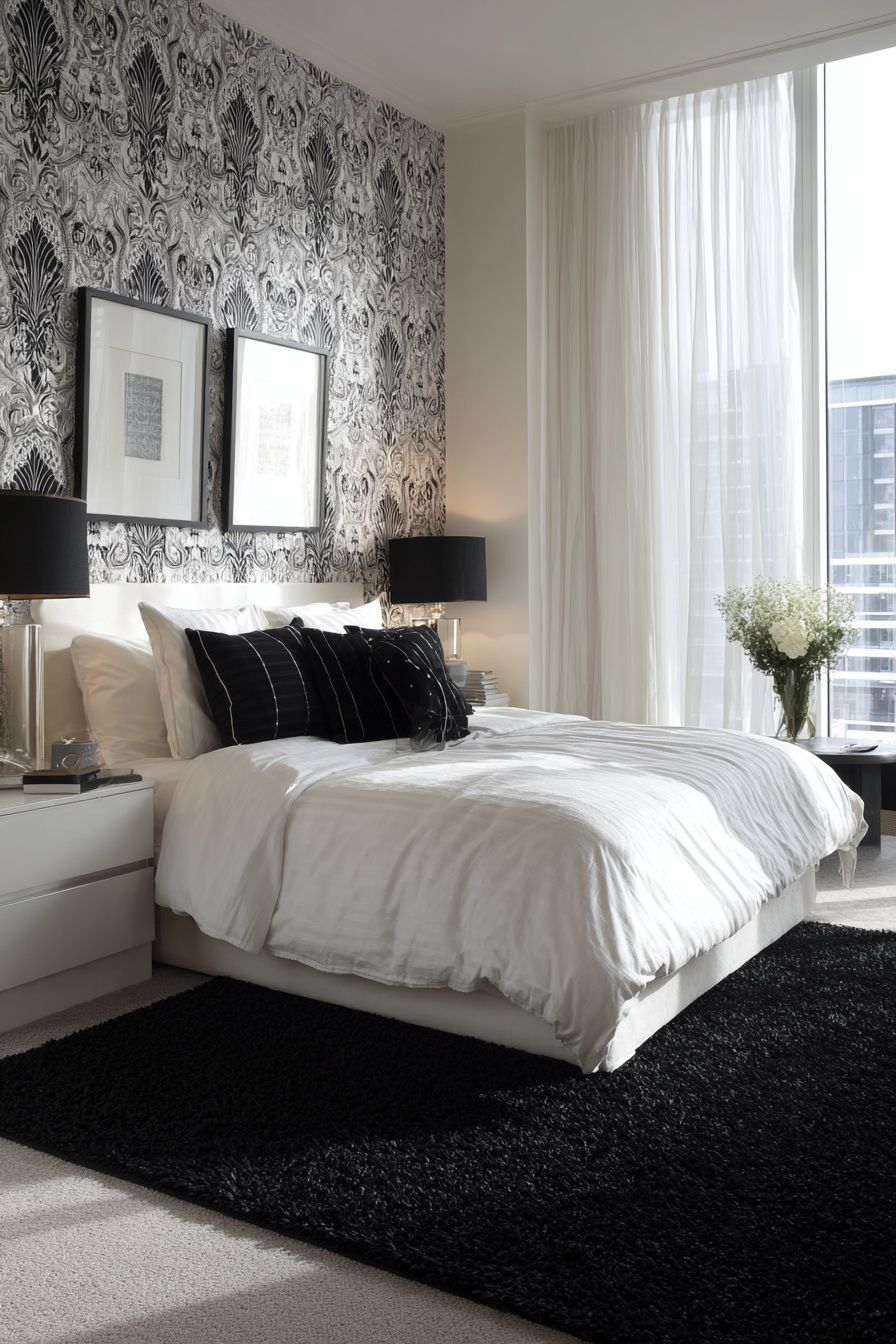 Transform with Graphic Black & White Wallpaper