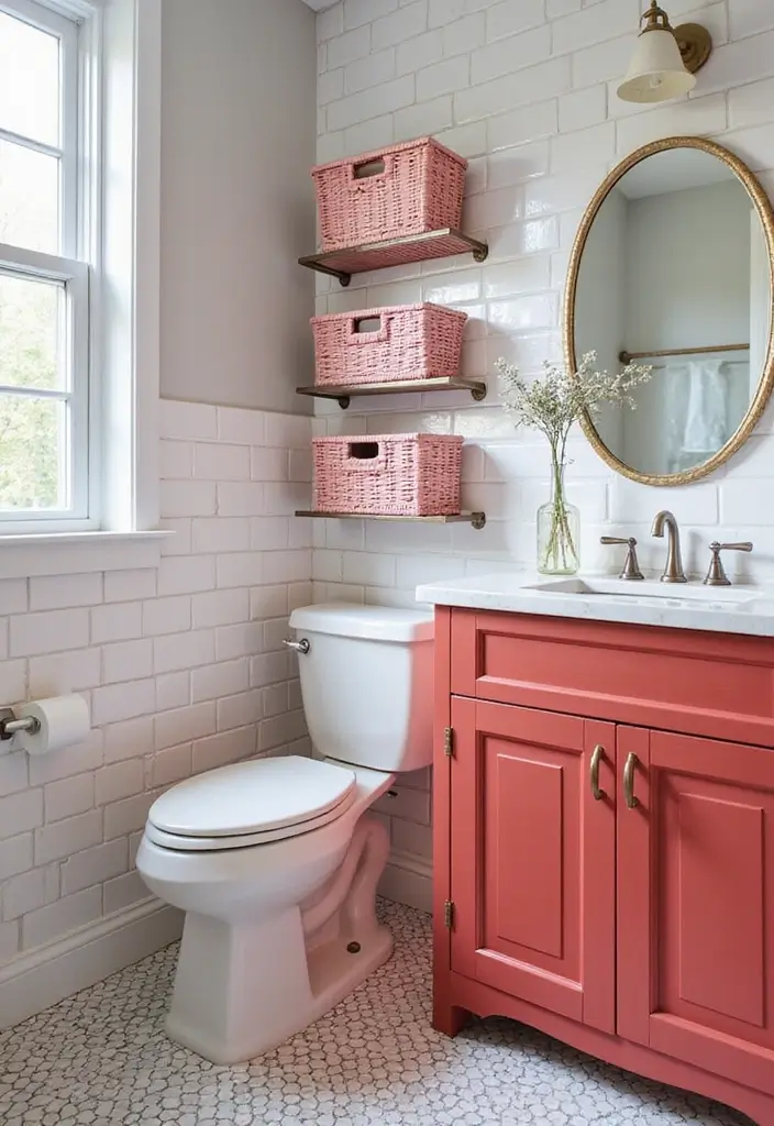 Innovative Storage Solutions in Pink and Red