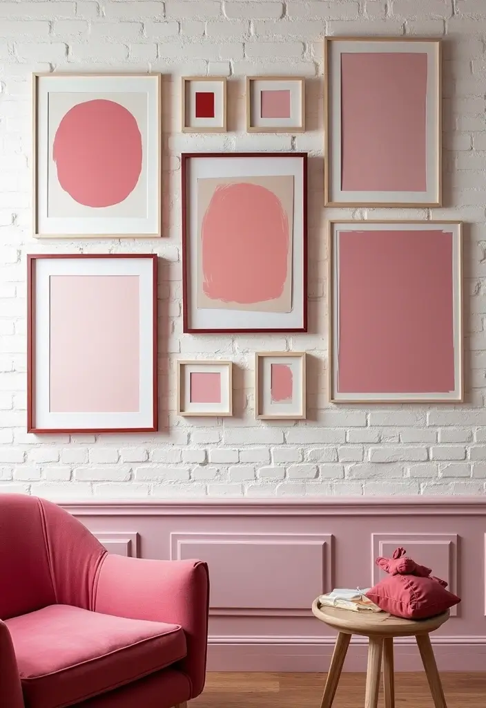 Custom Artwork in Pink and Red