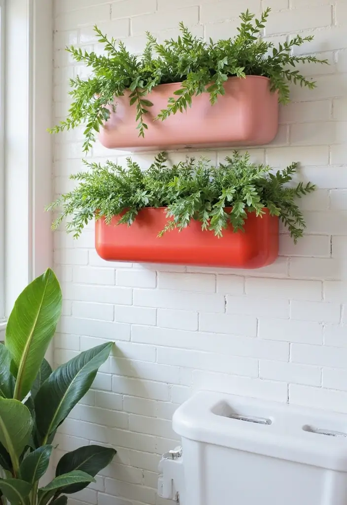 Space-Saving Wall Planters with Greenery