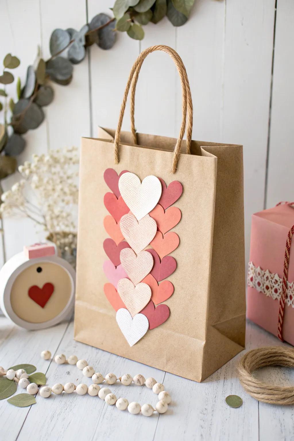 Enhance your Valentine's gift with a beautiful 3D layered heart design that radiates love and creativity. #DIYValentine #MinimalistBoho