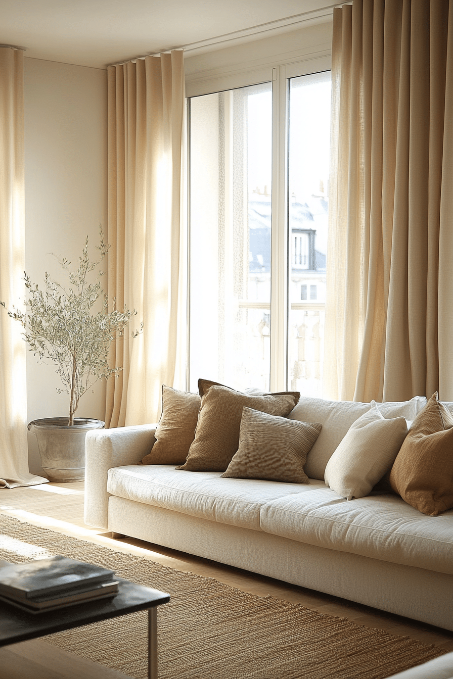 Minimalist living room curtains