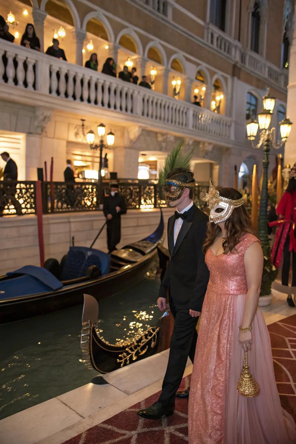 Capture the timeless charm of Venice for your masquerade prom.