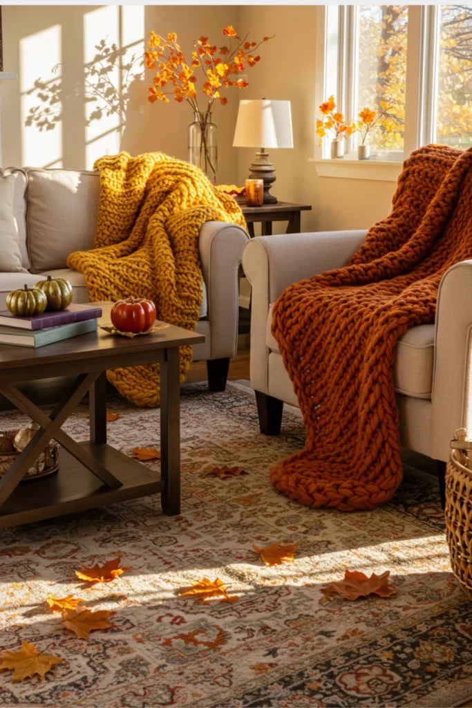 Plush Fall Throw Blankets