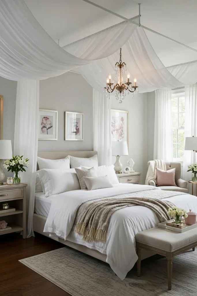 Airy Sheer Canopy Bedroom