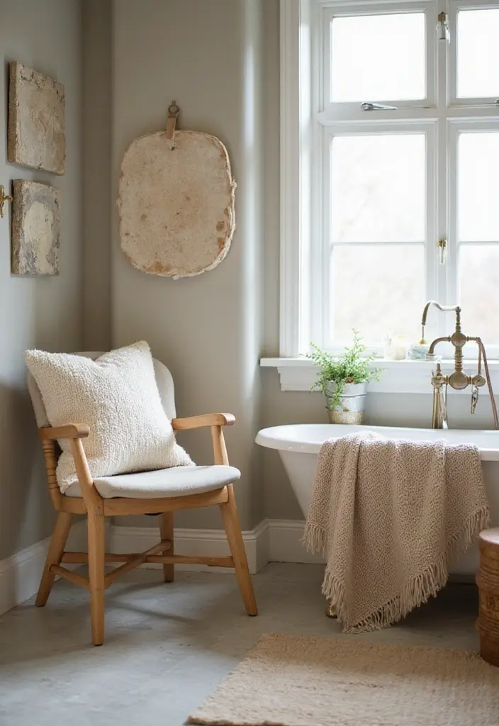 Bathroom Pillows and Throws