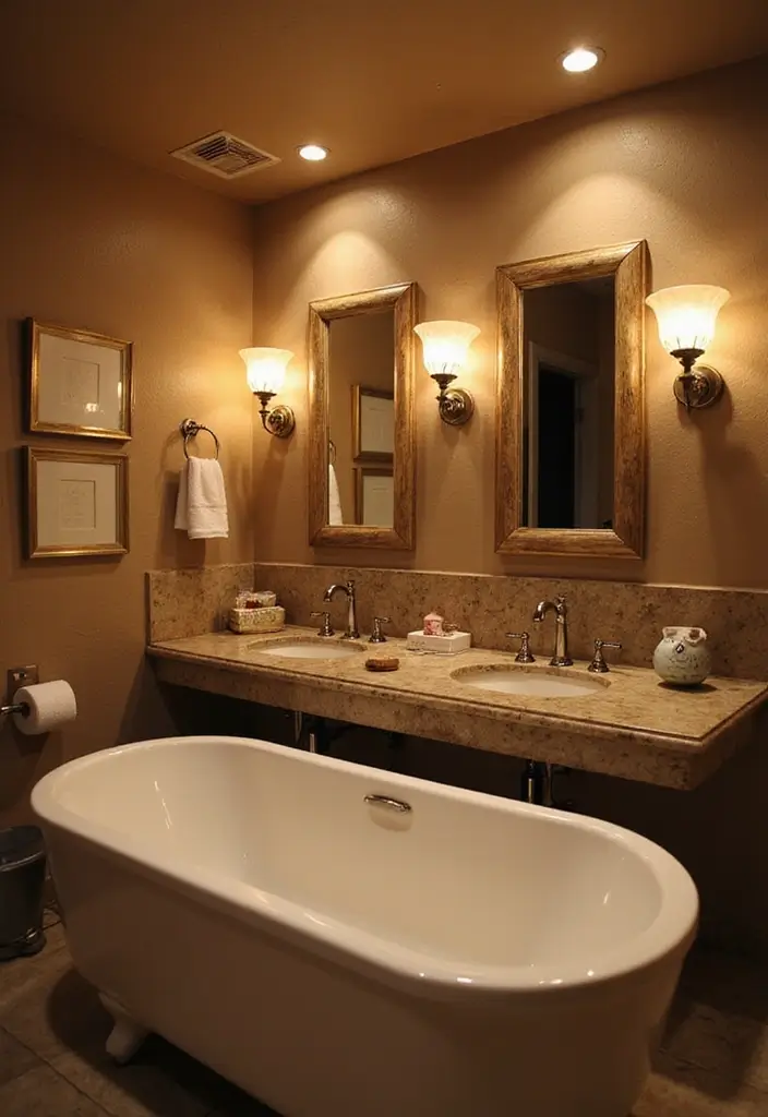 Layered Bathroom Lighting