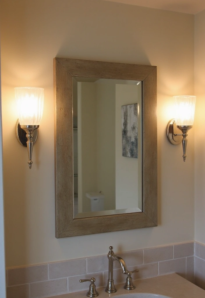 Petal Sconces in Bathroom