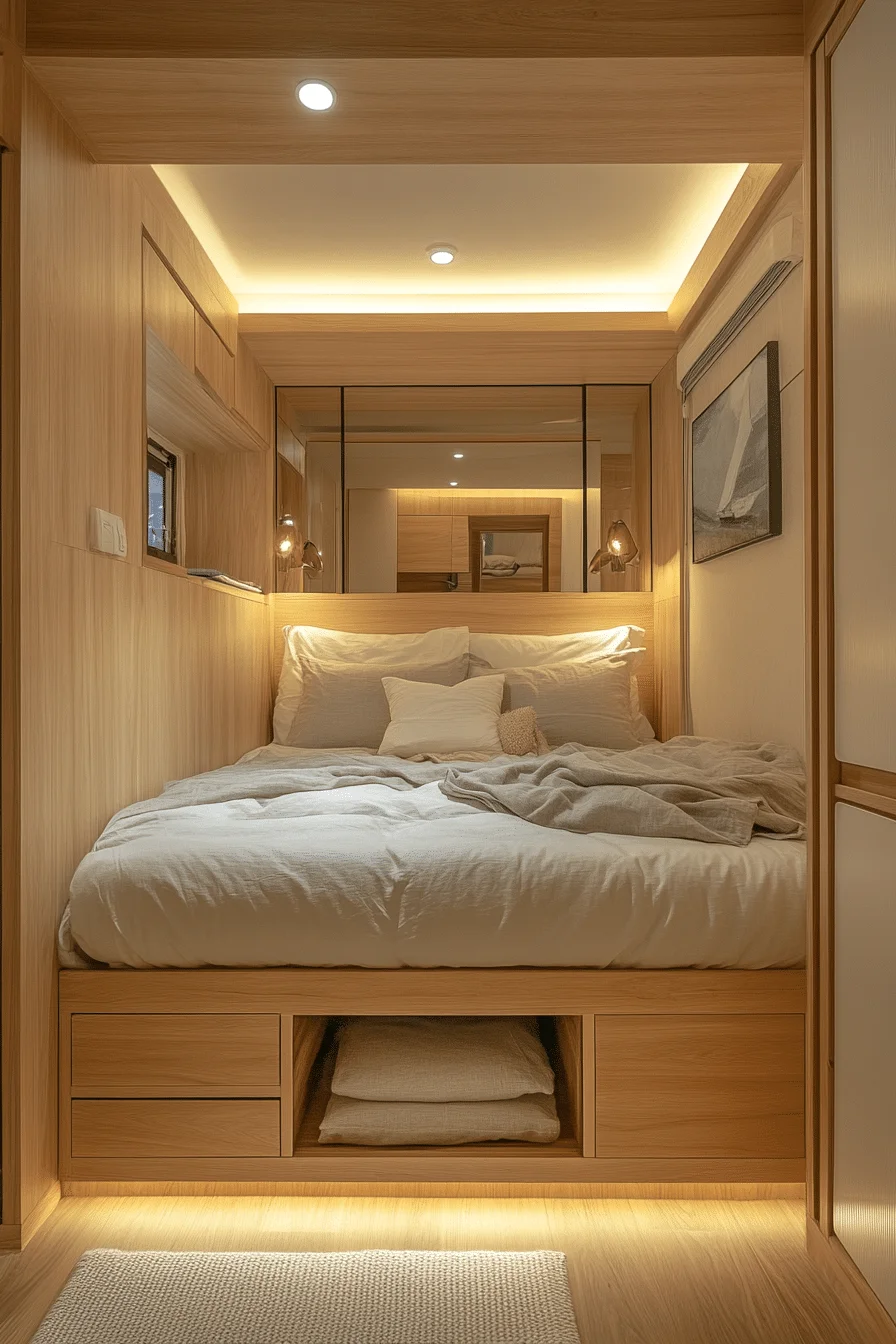 Multifunctional bed frame with storage