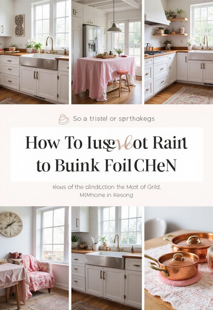 Traditional Kitchen Styling with Pink Textiles and Copper Cookware