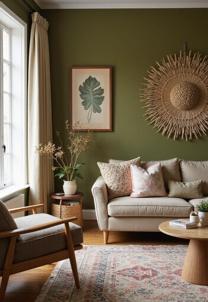 Textile Accents in Living Room