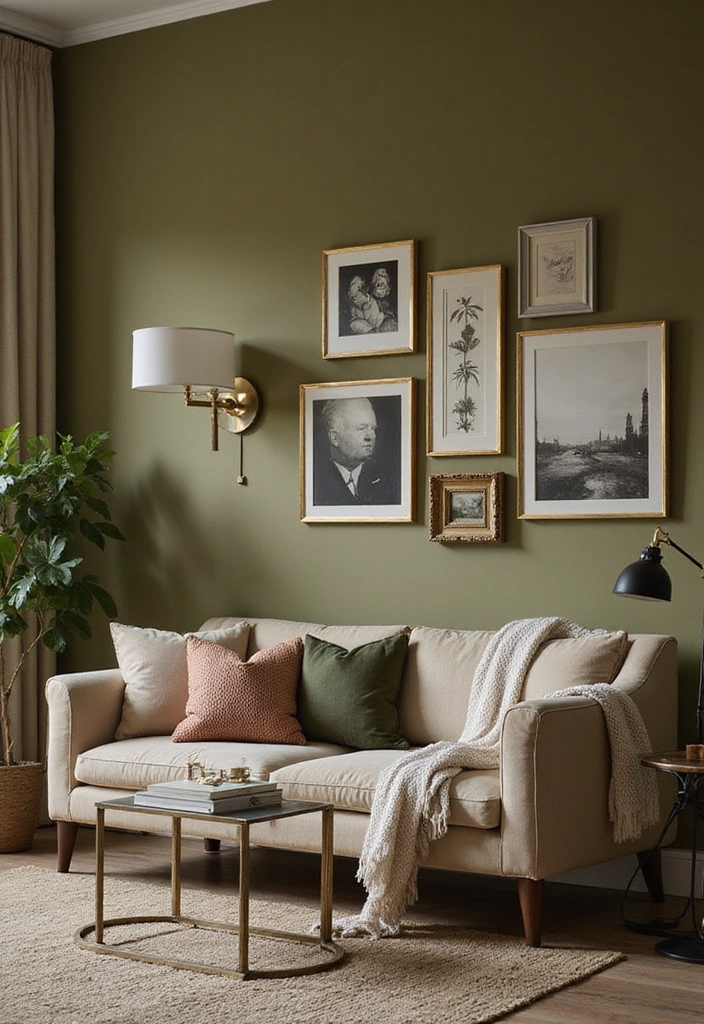 Metallic Accents with Olive Green