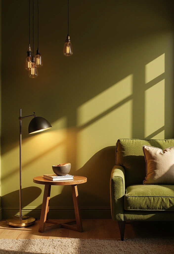 Lighting Ideas for Olive Green Living Room