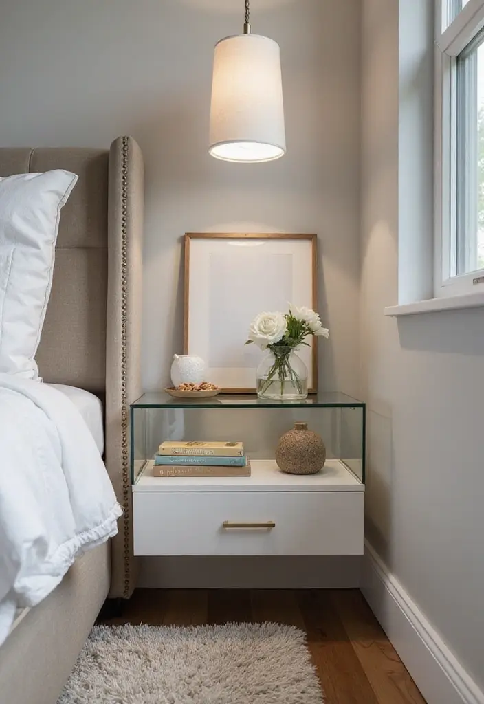 Acrylic Floating Nightstand