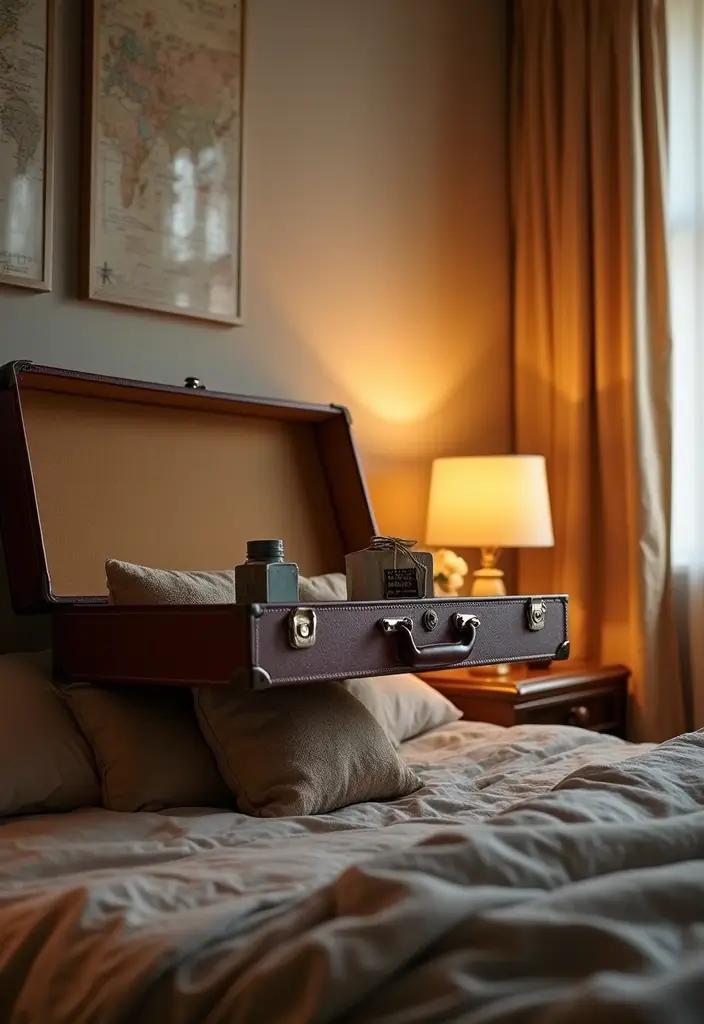 Vintage Suitcase Floating Nightstand