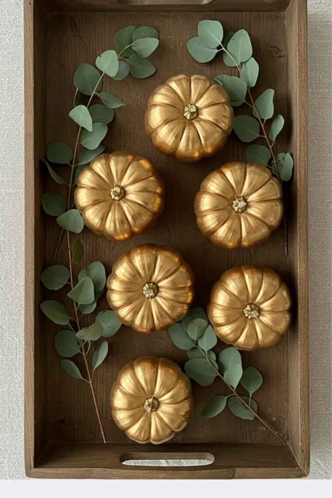 Elegant Neutral-Toned Pumpkin Centerpiece