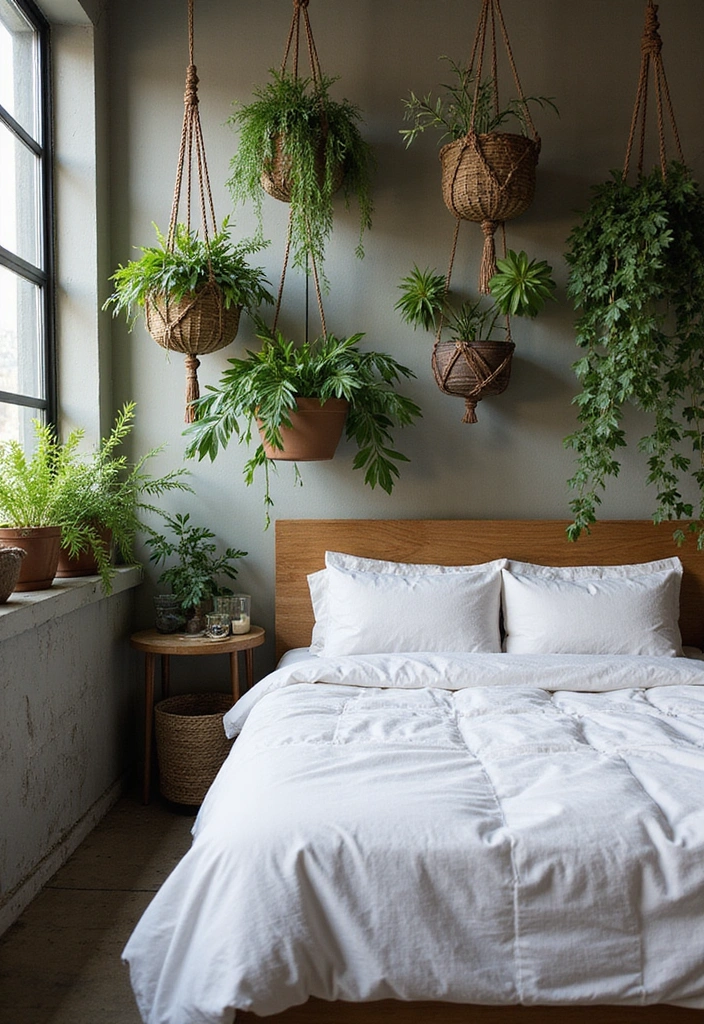 Green Plants in Industrial Bedroom