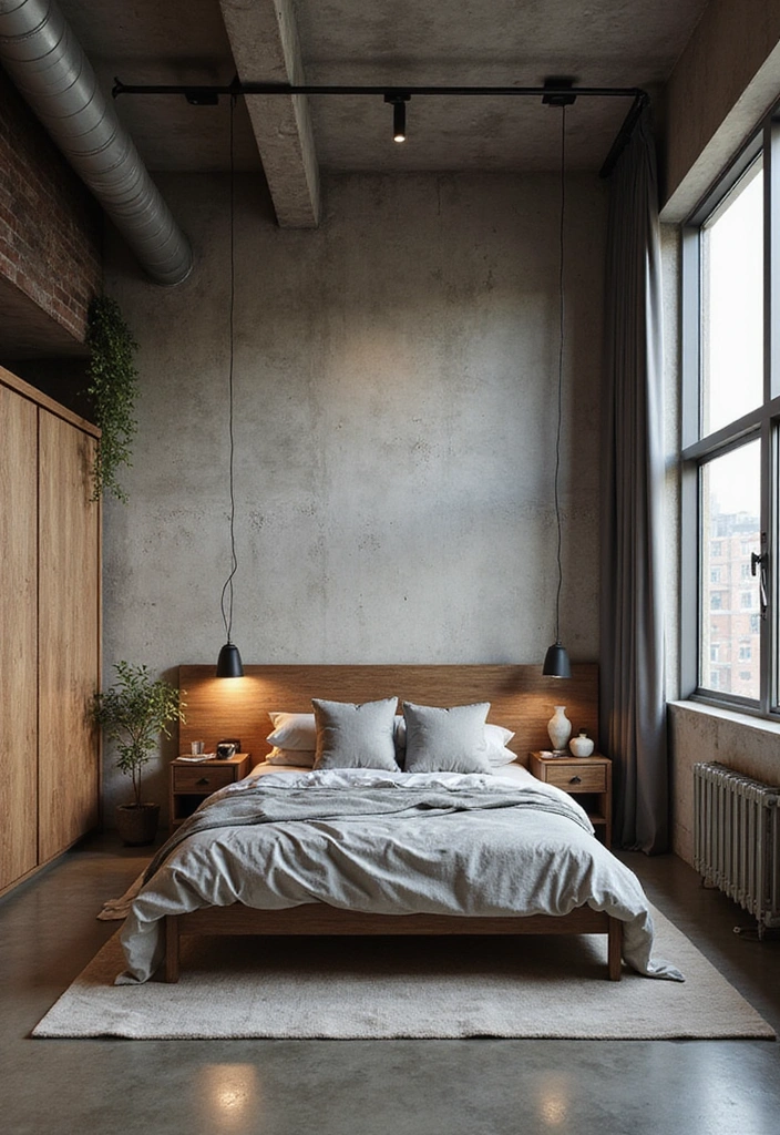 Technology in Eco-Friendly Industrial Bedroom