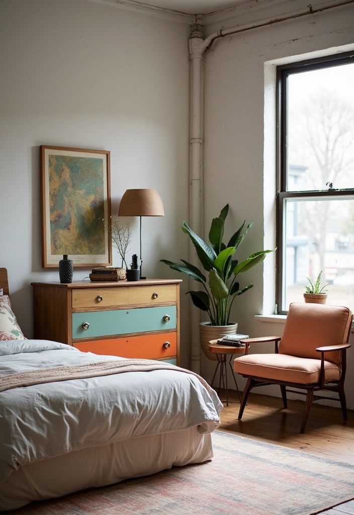 Upcycled Furniture in Eco-Friendly Industrial Bedroom