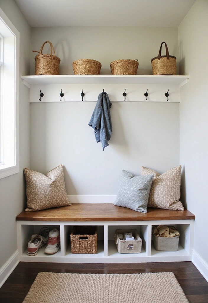 Under-Seat Storage in Mudroom