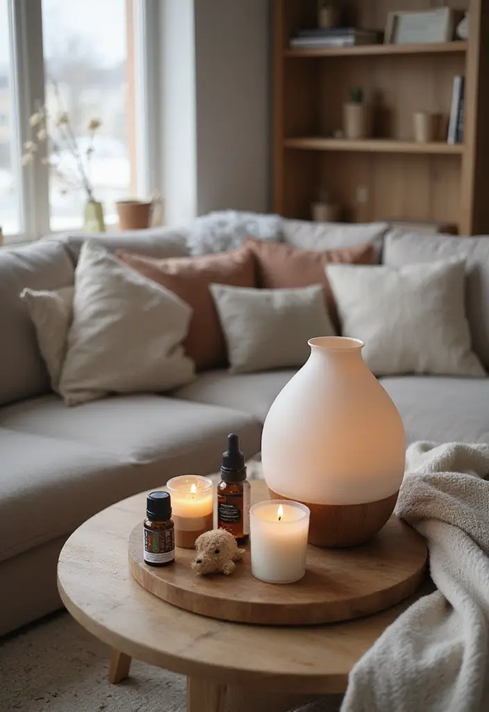 Scandinavian Living Room Cozy Scents