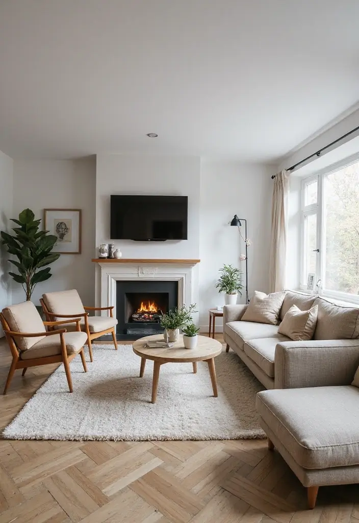 Scandinavian Living Room Multi-Use Space