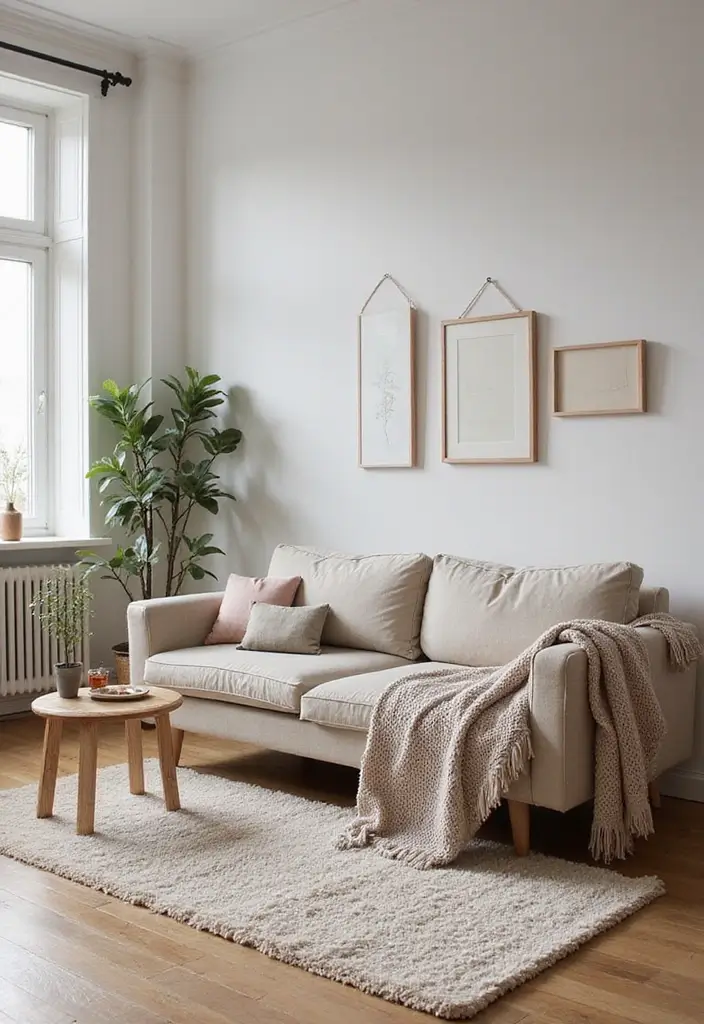 Scandinavian Living Room Natural Textures