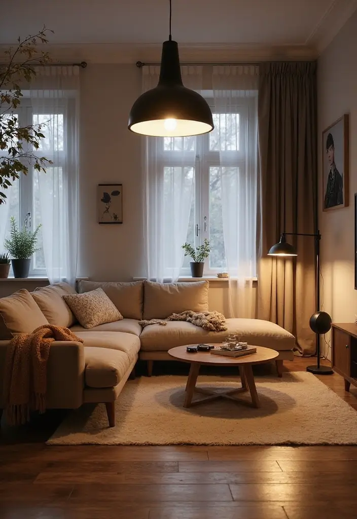 Scandinavian Living Room Thoughtful Lighting