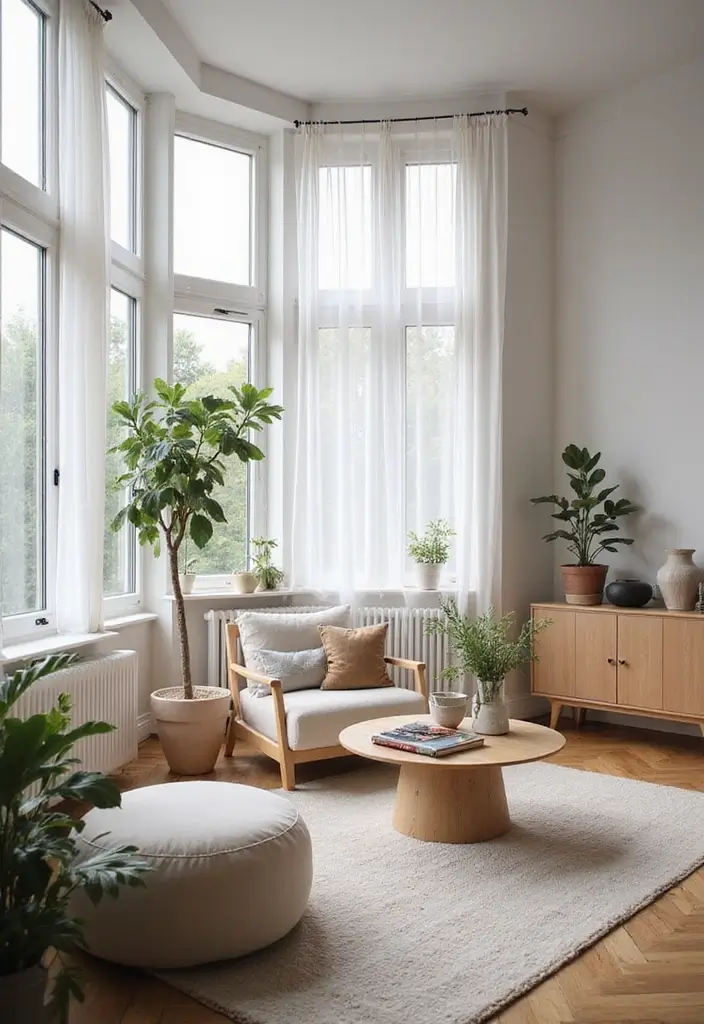 Scandinavian Living Room Natural Light