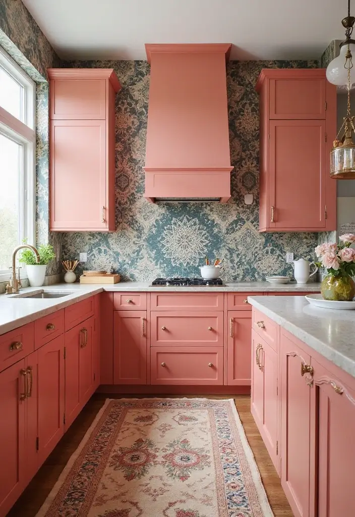 Artistic Wall Treatments in Kitchen