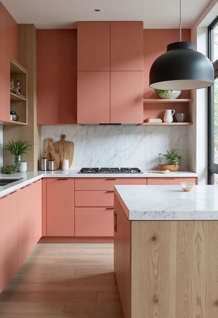 Texture Mixing in Coral Kitchen