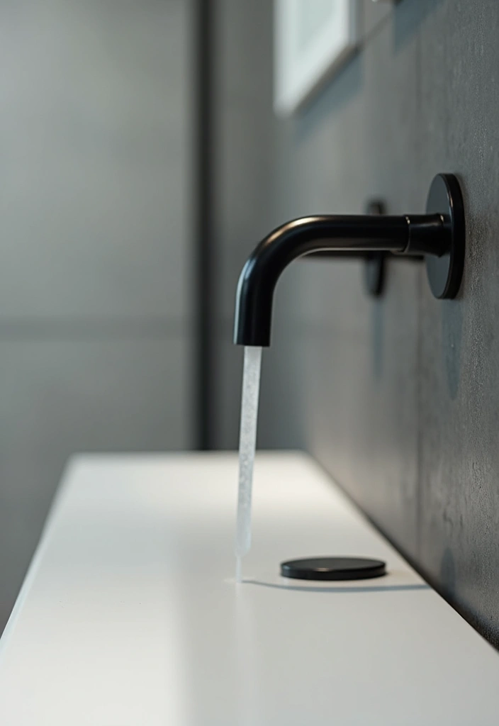 Minimalist Hardware in Industrial Bathroom