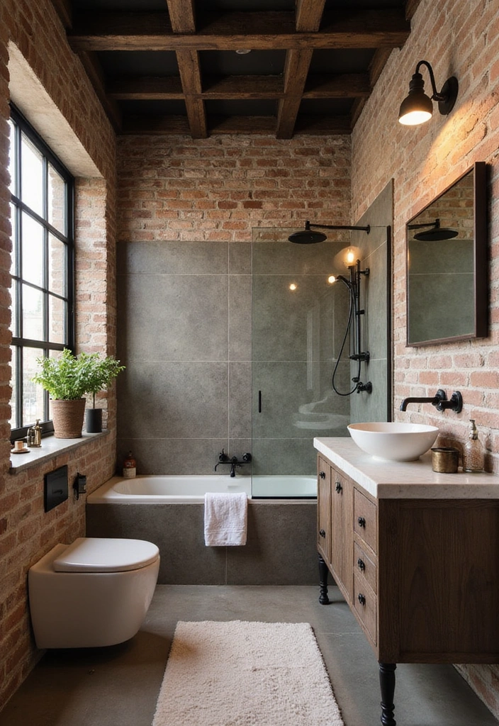 Industrial Loft Bathroom Design Inspiration