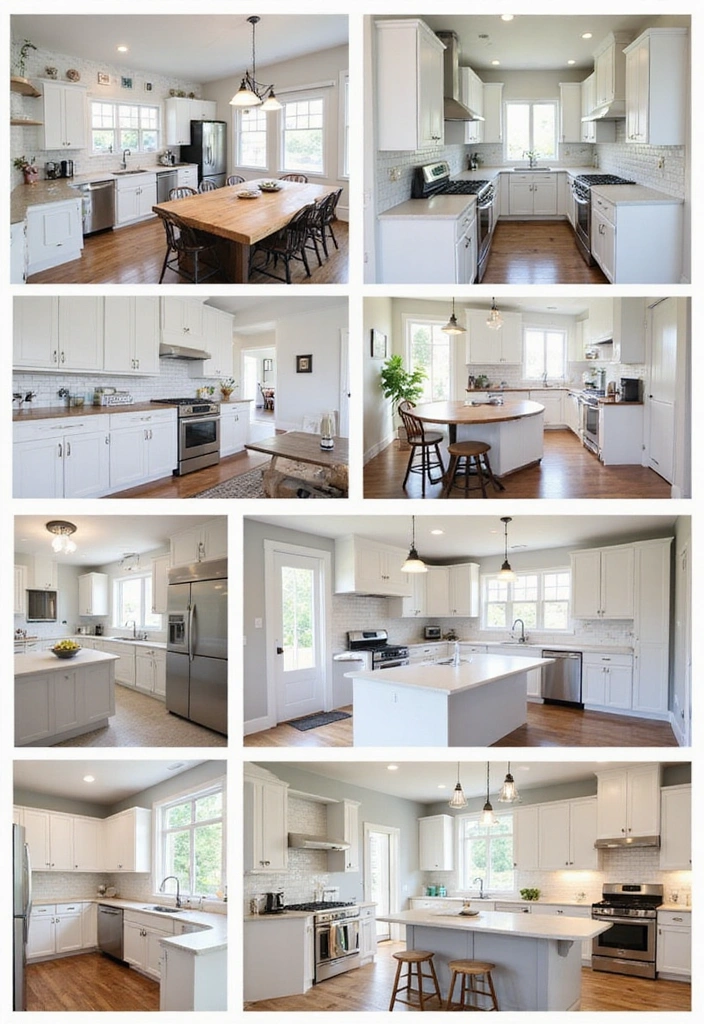 Stylish L-Shaped Kitchen with White Shaker Cabinets and Subway Tile Backsplash