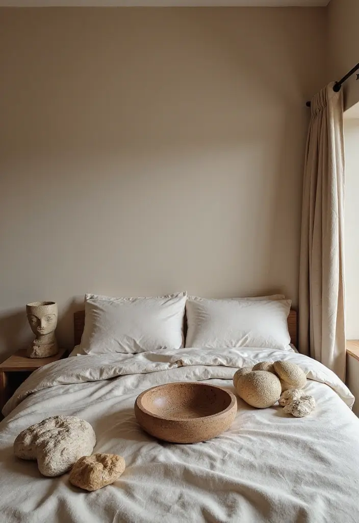 Natural Stone Features in Bedroom
