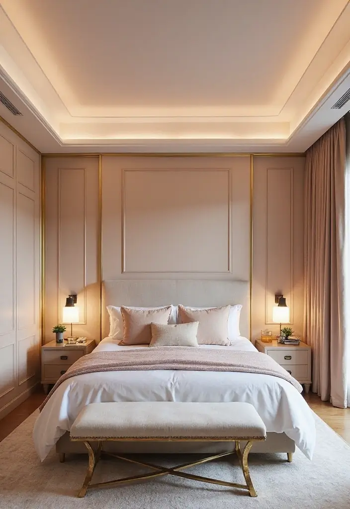 Blush Lights with Elegant Gold Details