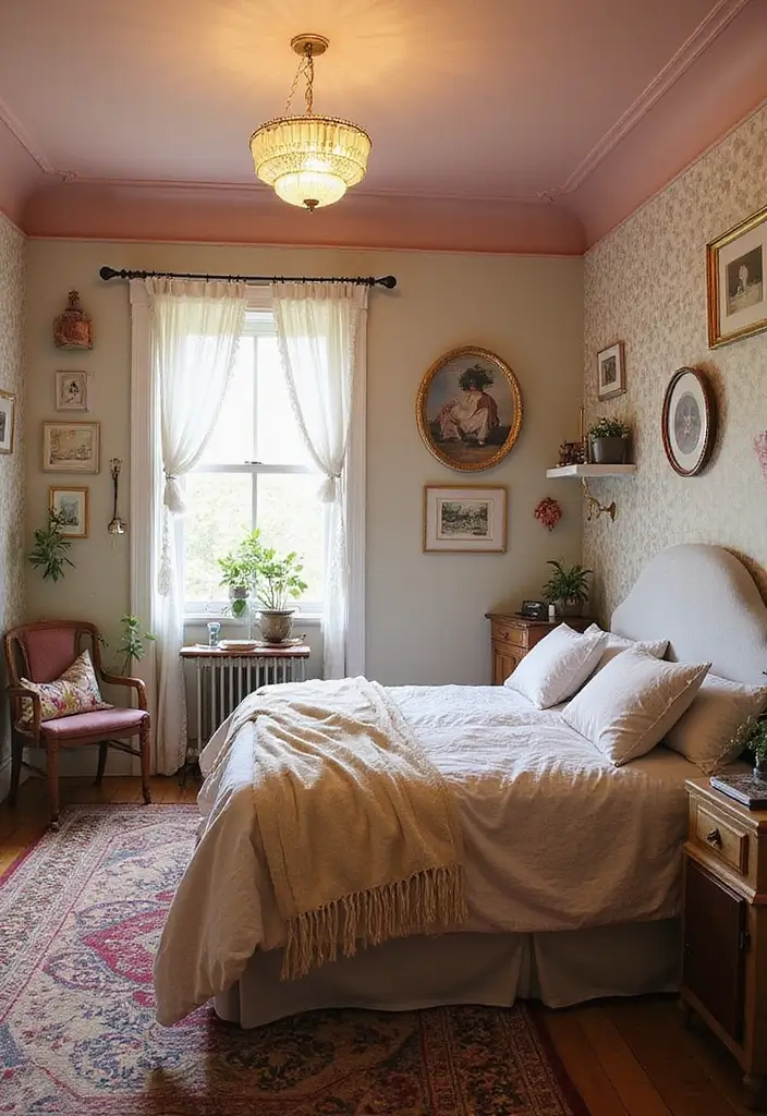 Blush Lights Accentuating Vintage Treasures