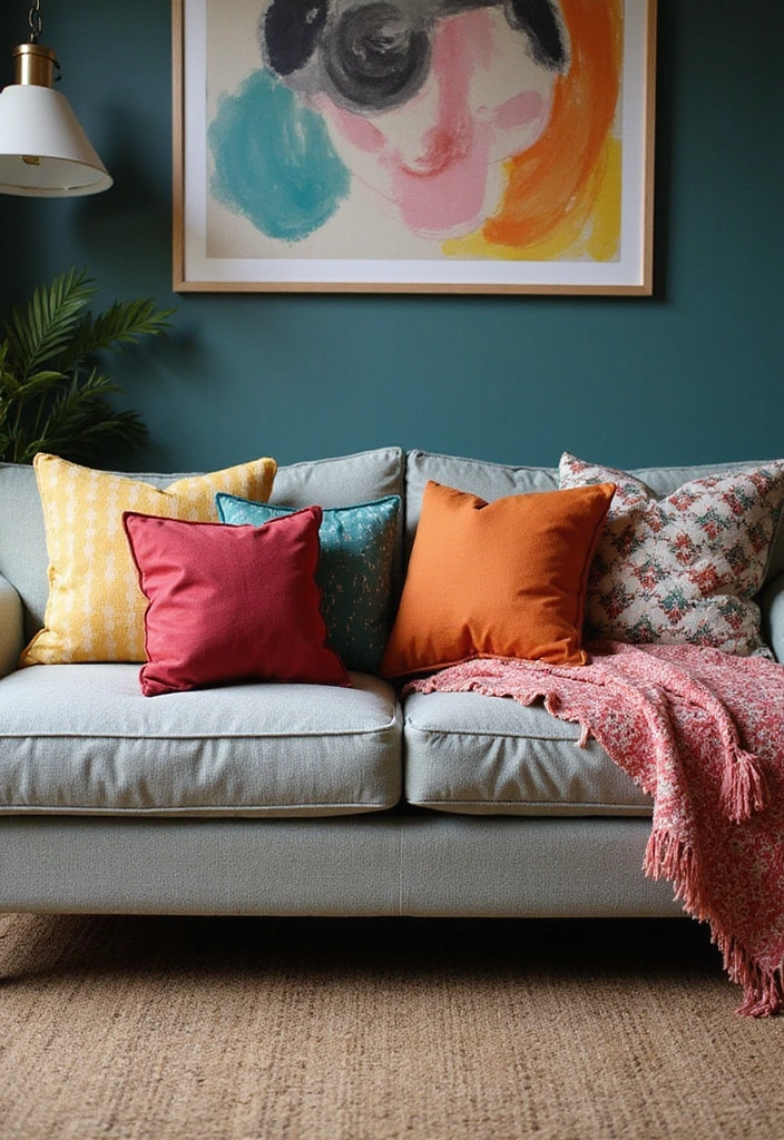 Colorful Cushions and Throws