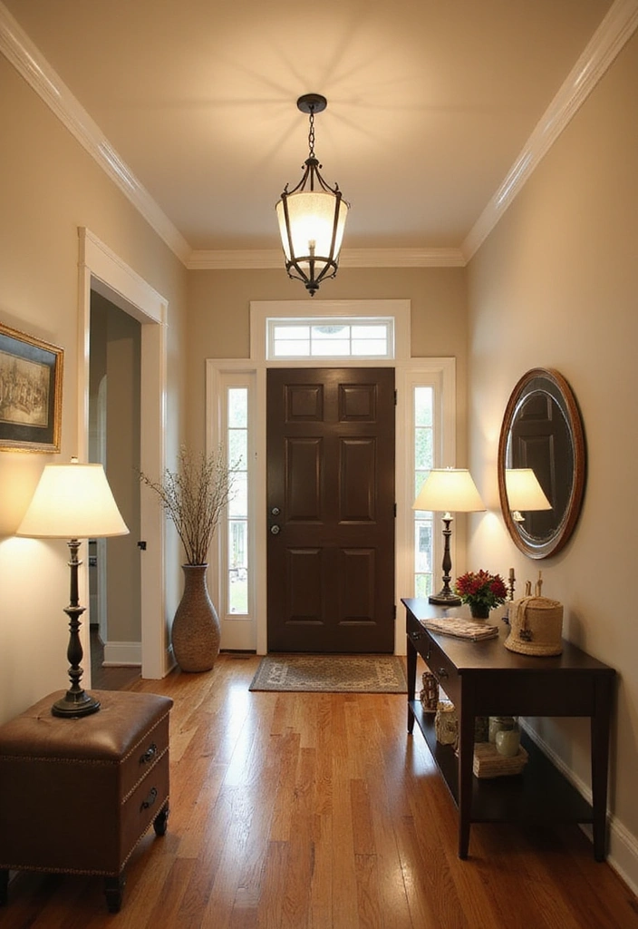 Layered Lighting in Entryway