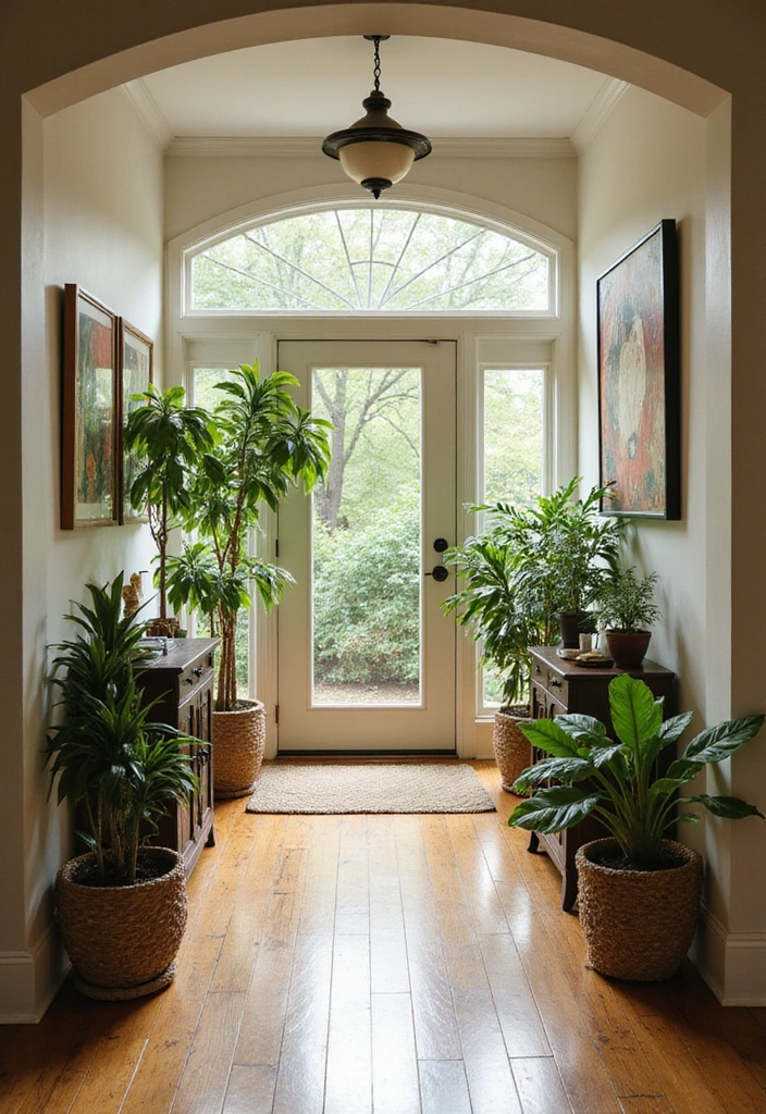 Indoor Plants in Entryway