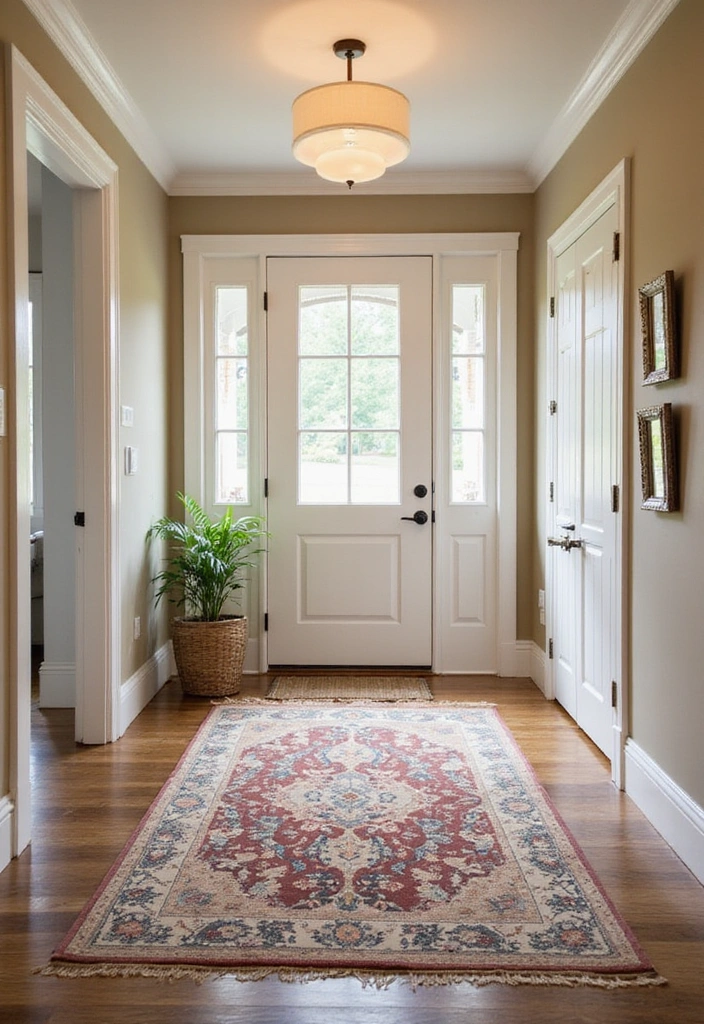 Area Rug in Entryway