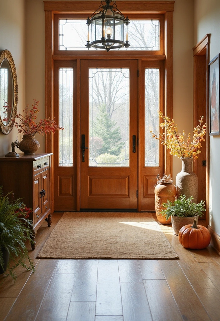 Seasonal Decor in Entryway