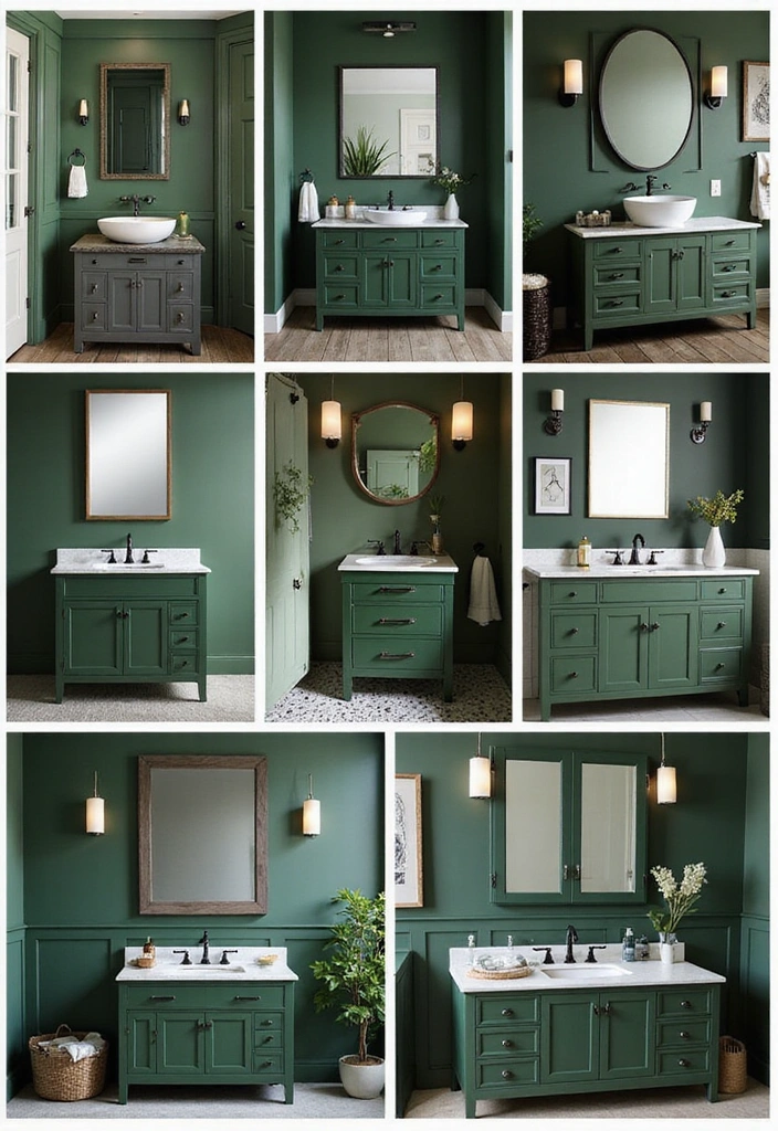 Dark Green Bathroom Inspirations