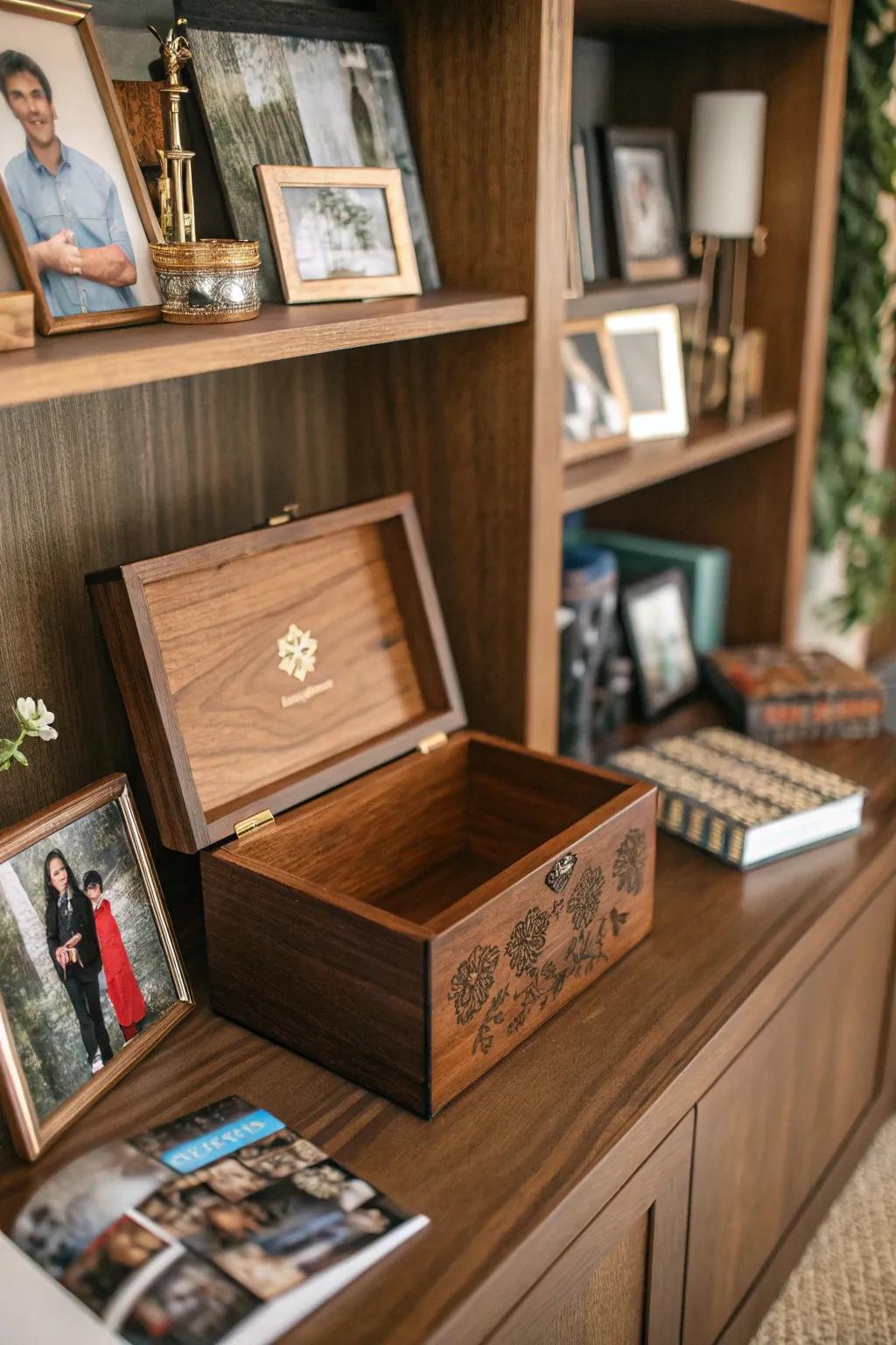 A sophisticated memory chest to keep treasured moments safe.
