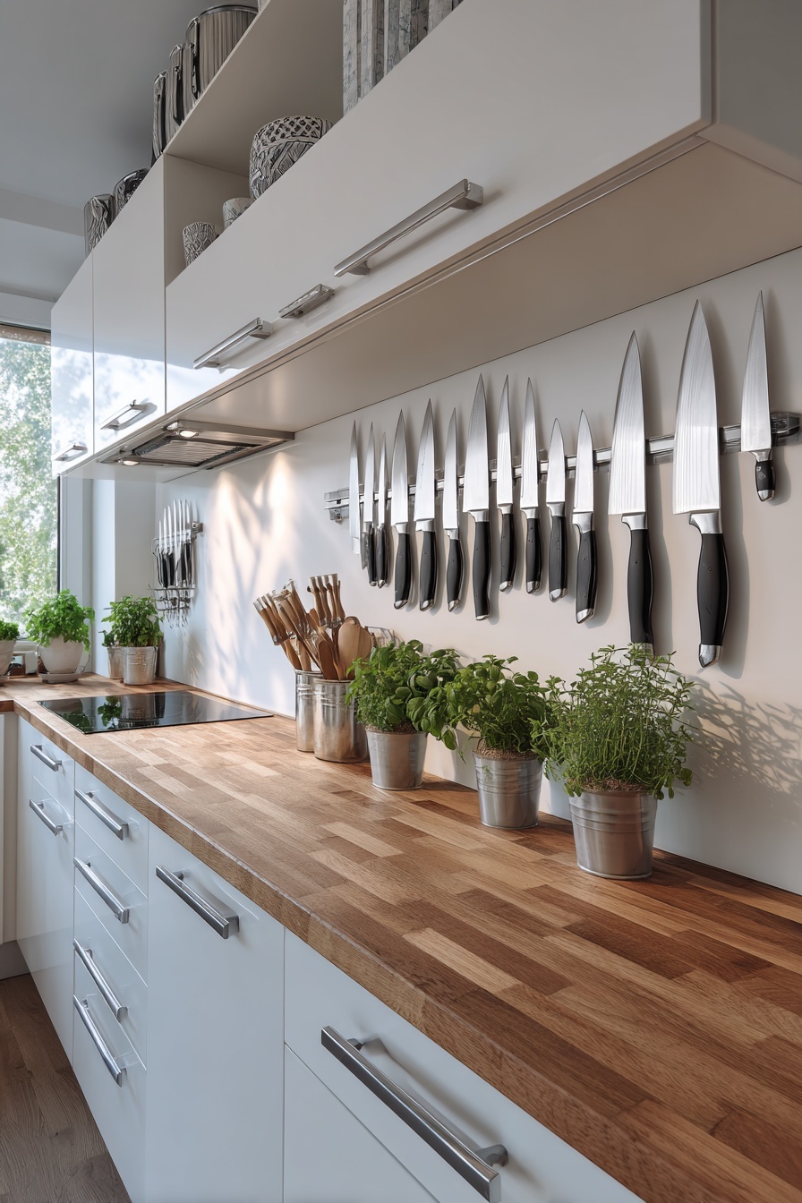 Utilize Magnetic Knife Strips