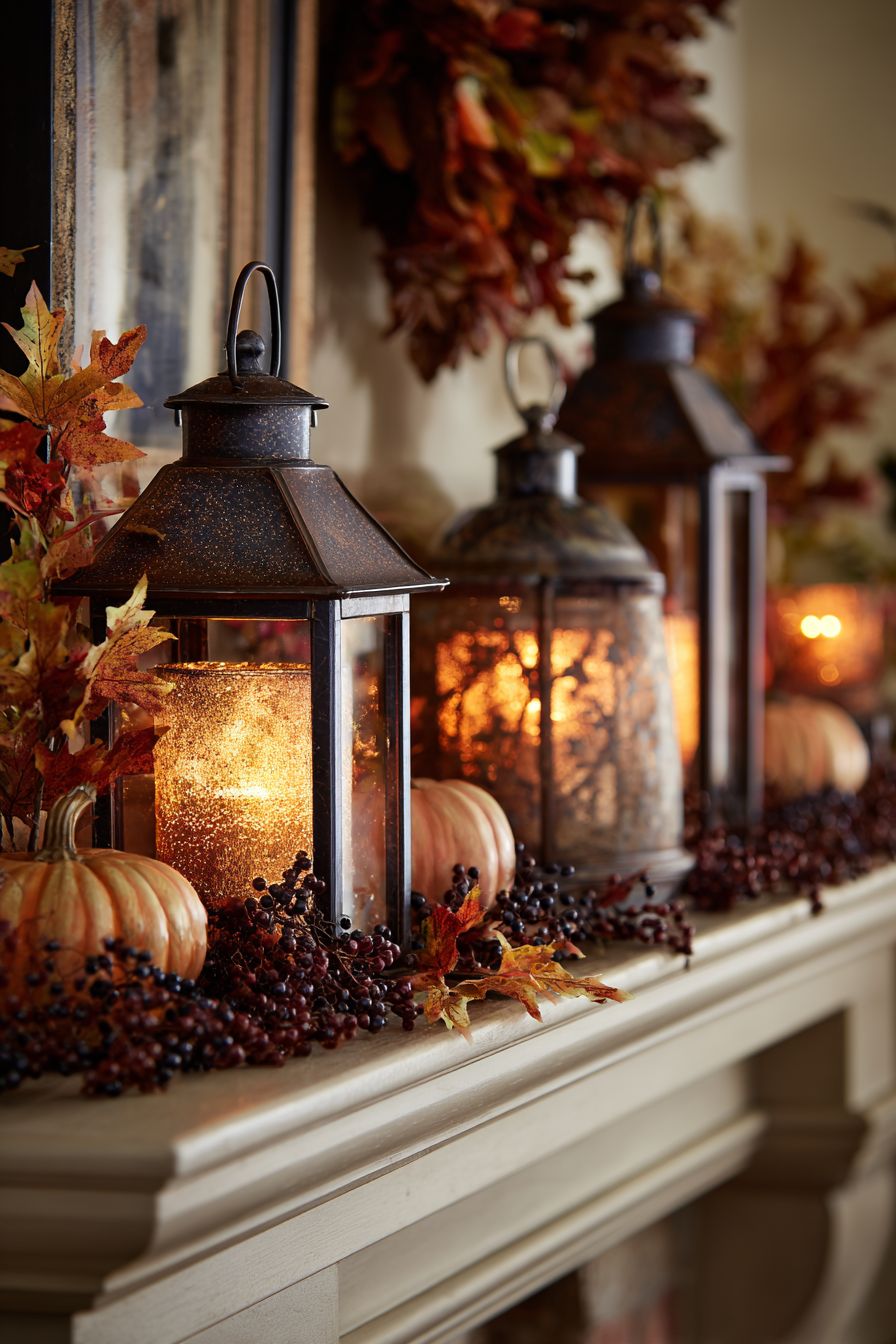 Incorporate Rustic Lanterns for Warm Lighting