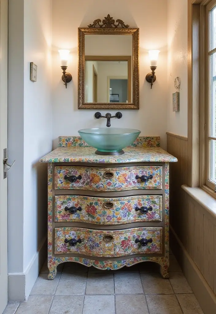 Artistic Mosaic Vanity
